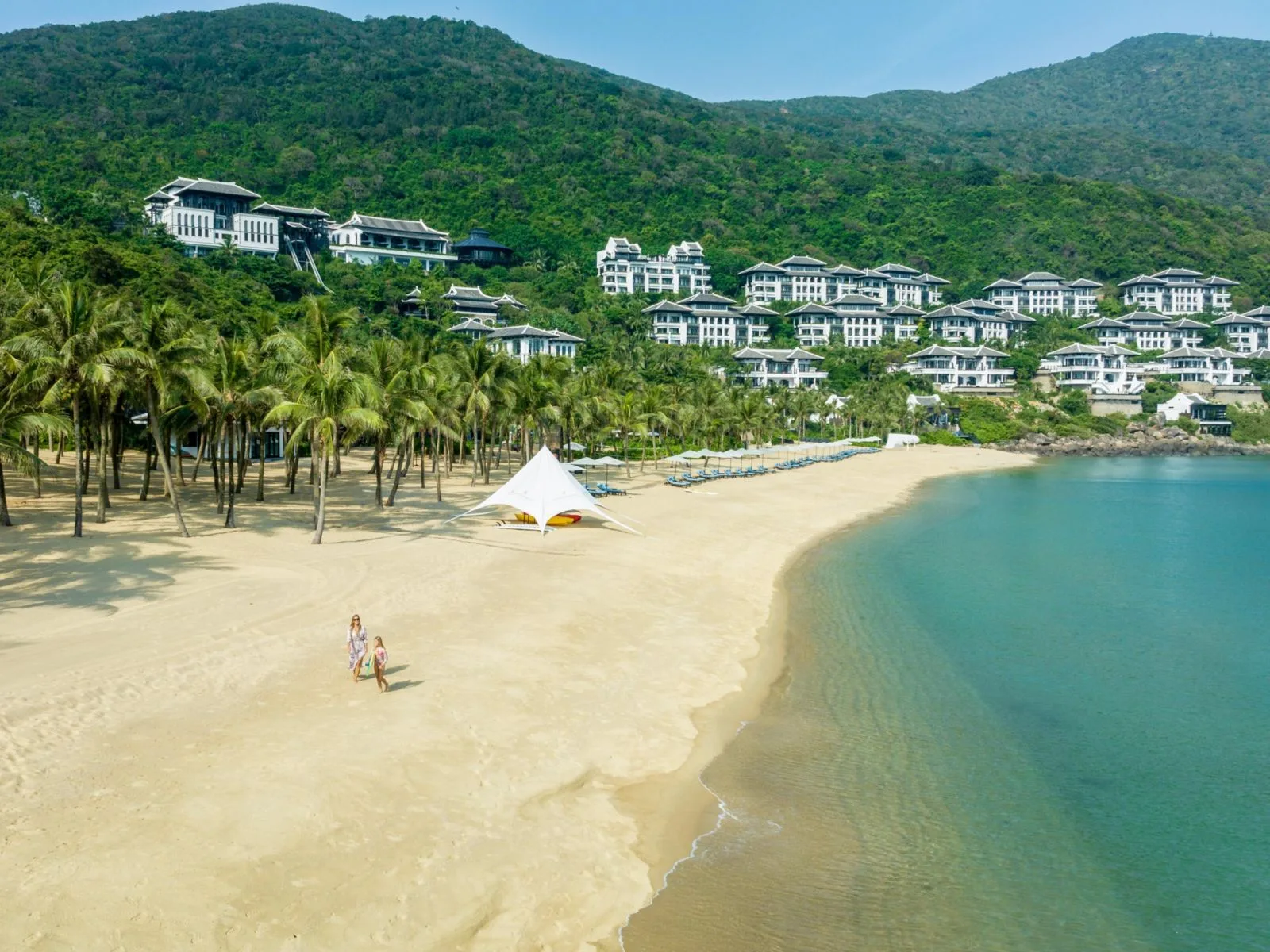 InterContinental Danang Sun Peninsula Resort above its forested coastal cove