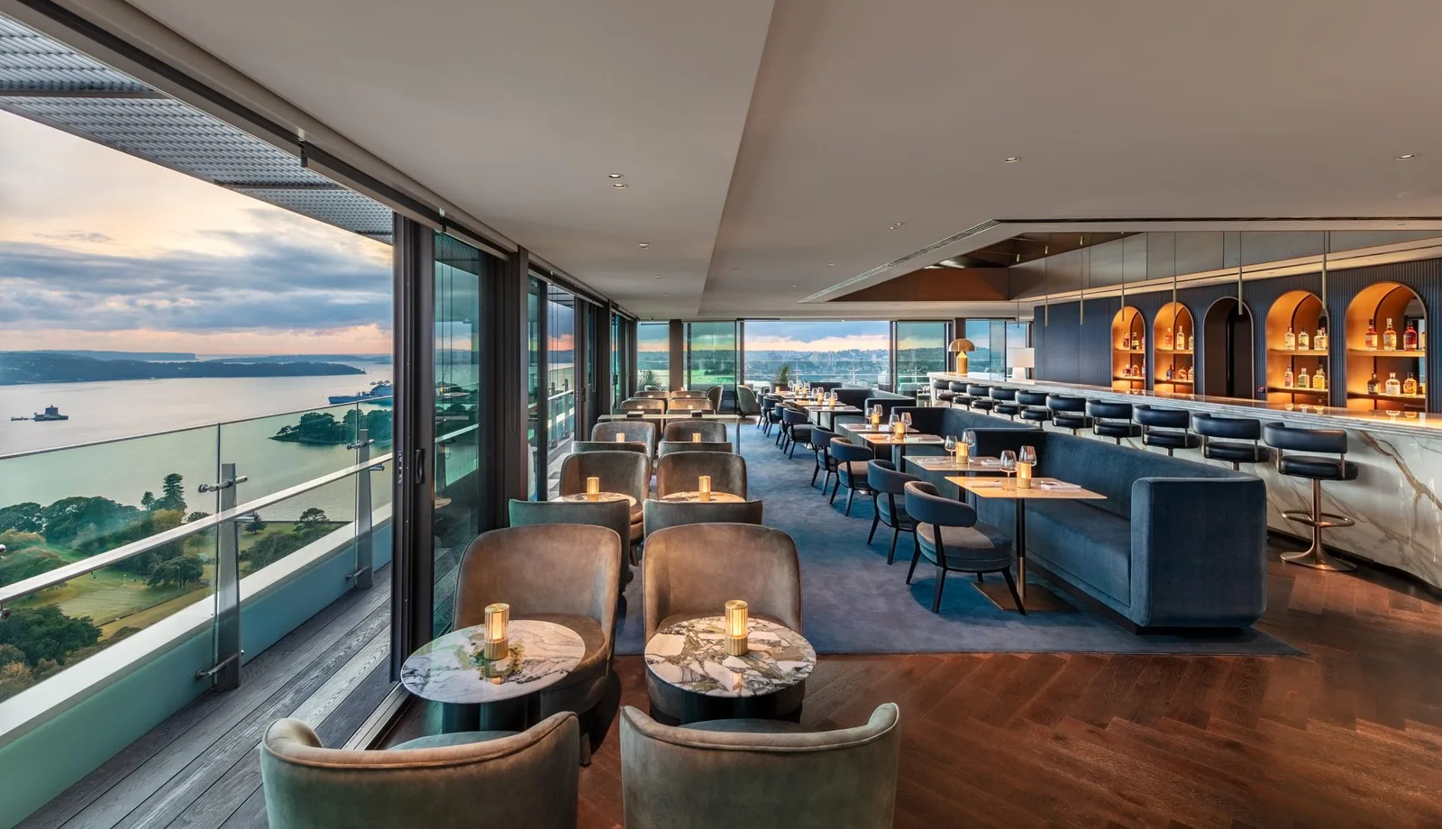 Aster rooftop bar overlooking Sydney Harbour at InterContinental Sydney