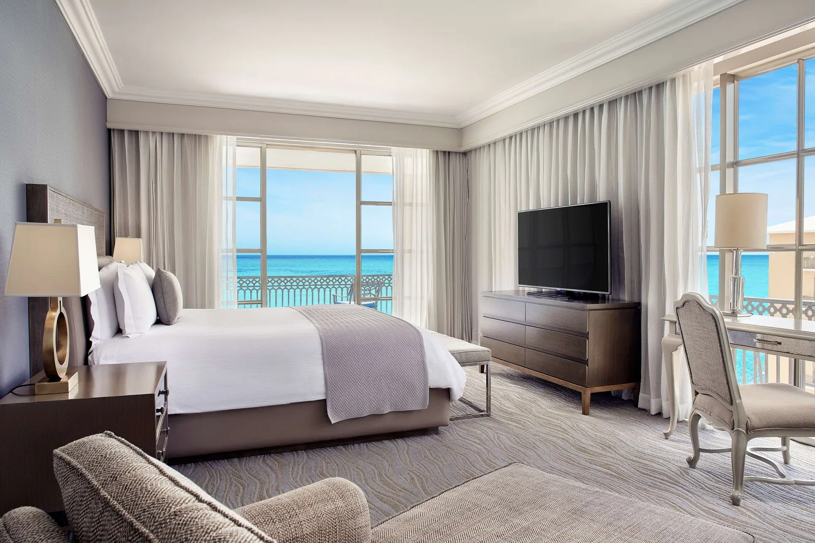 Caribbean-facing guestroom at Kempinski Hotel Cancún