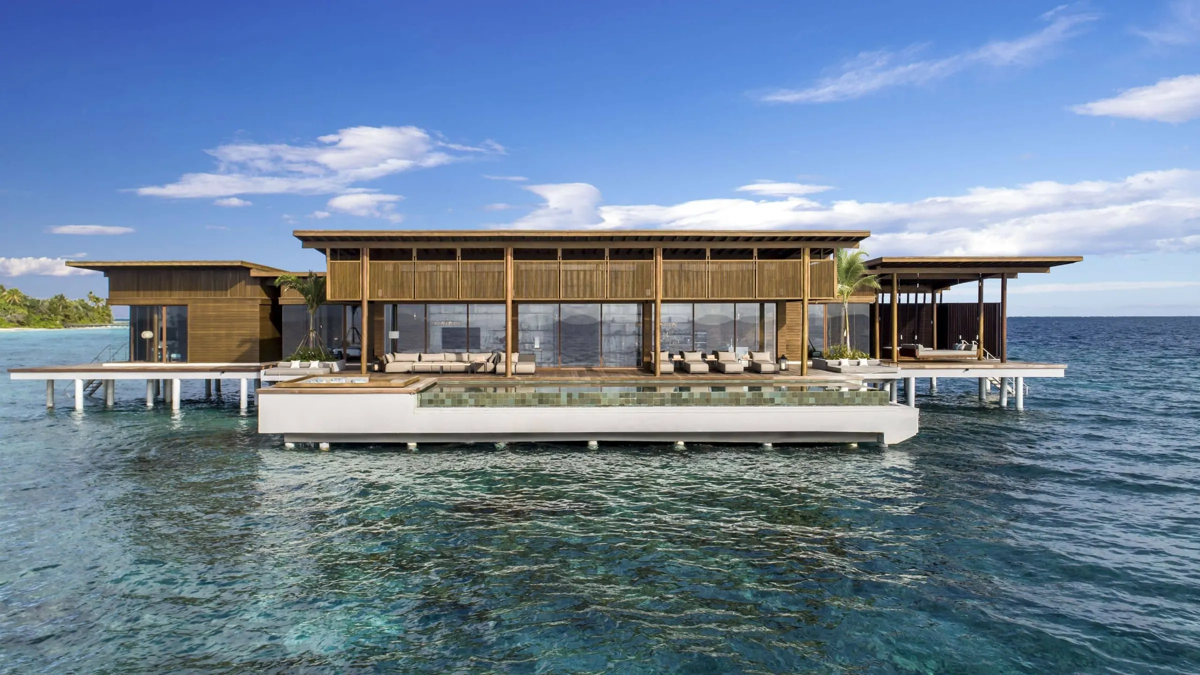 Overwater residence and pool at Park Hyatt Maldives Hadahaa