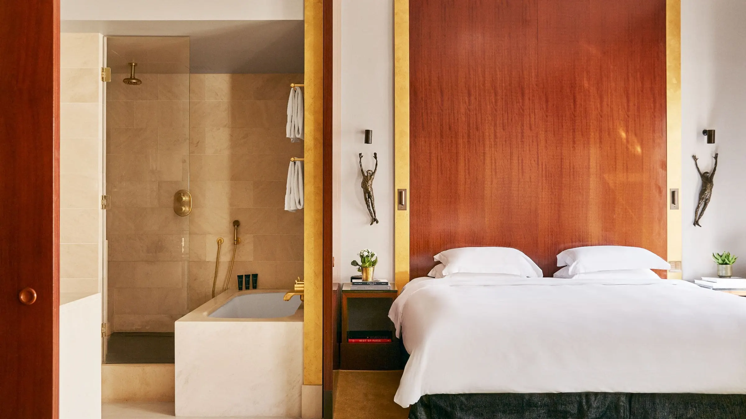 Deluxe bedroom and bathroom at Park Hyatt Paris-Vendôme
