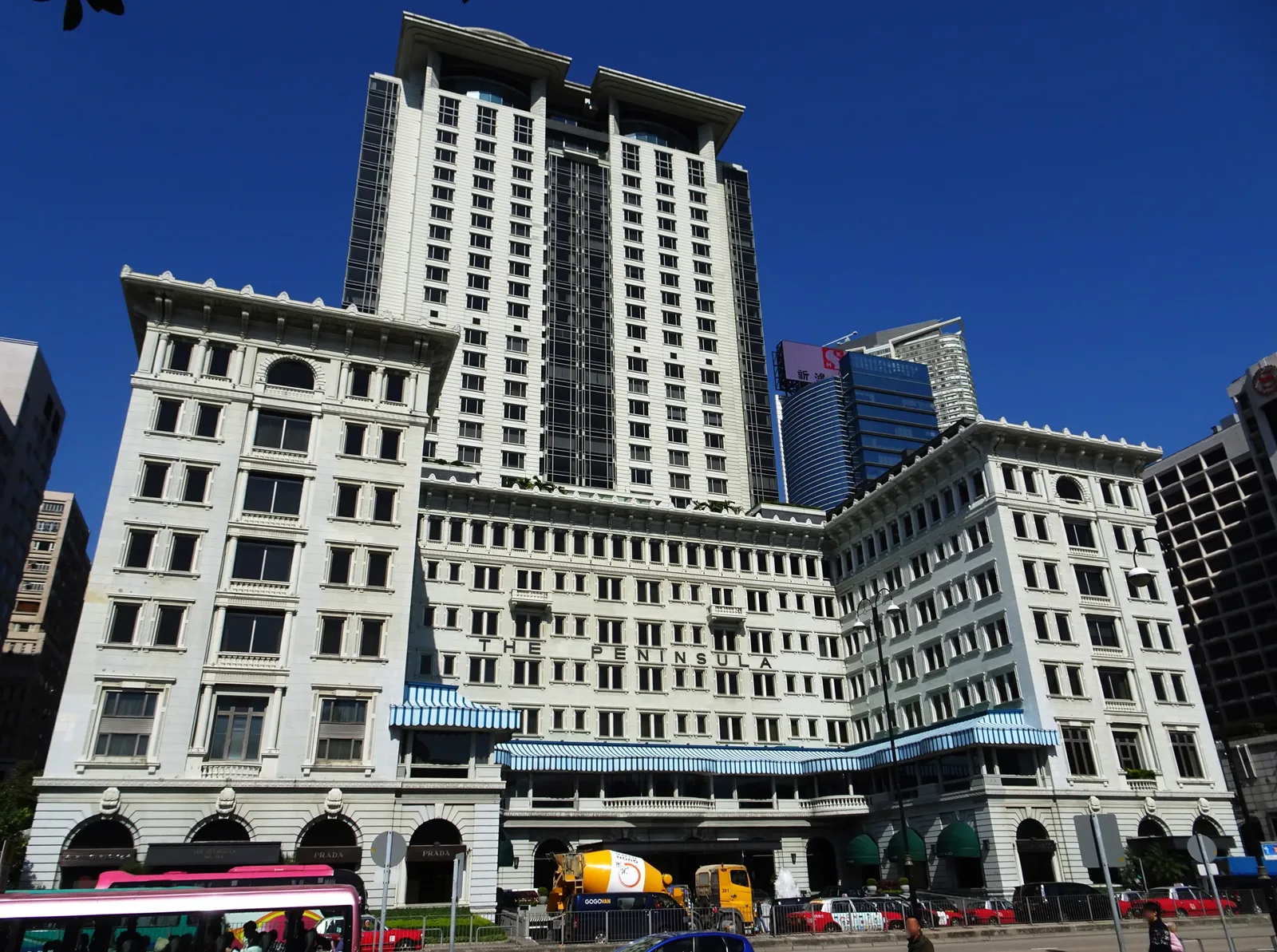 The Peninsula Hong Kong and its tower on Salisbury Road